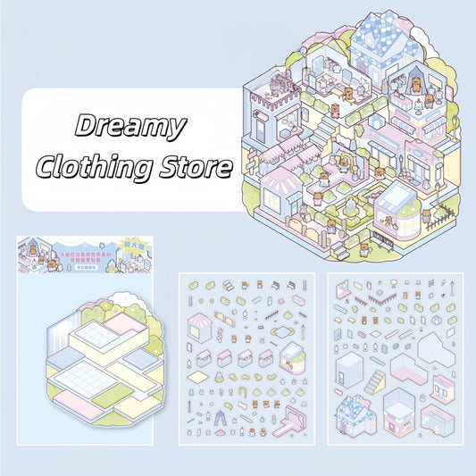 Capybara Shop 3D Sticker | 3 Cute Miniature Scene