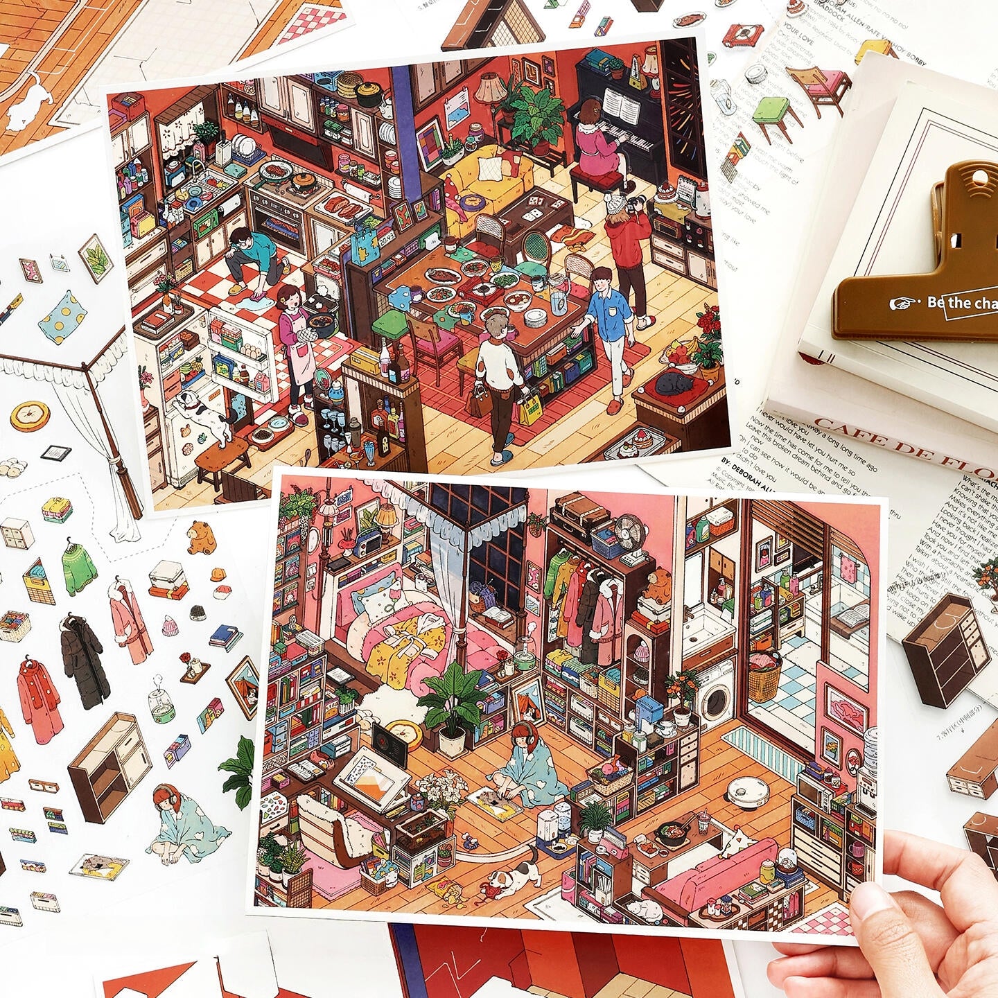 MBTI Home 3D Sticker | 2 Cute Miniature Scenes