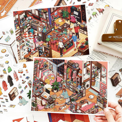 MBTI Home 3D Sticker | 2 Cute Miniature Scenes