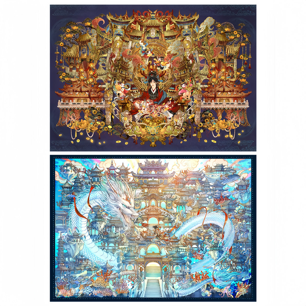 Chinese Mythology 3D Sticker | 2 Cute Miniature Scenes
