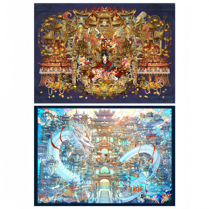 Chinese Mythology 3D Sticker | 2 Cute Miniature Scenes