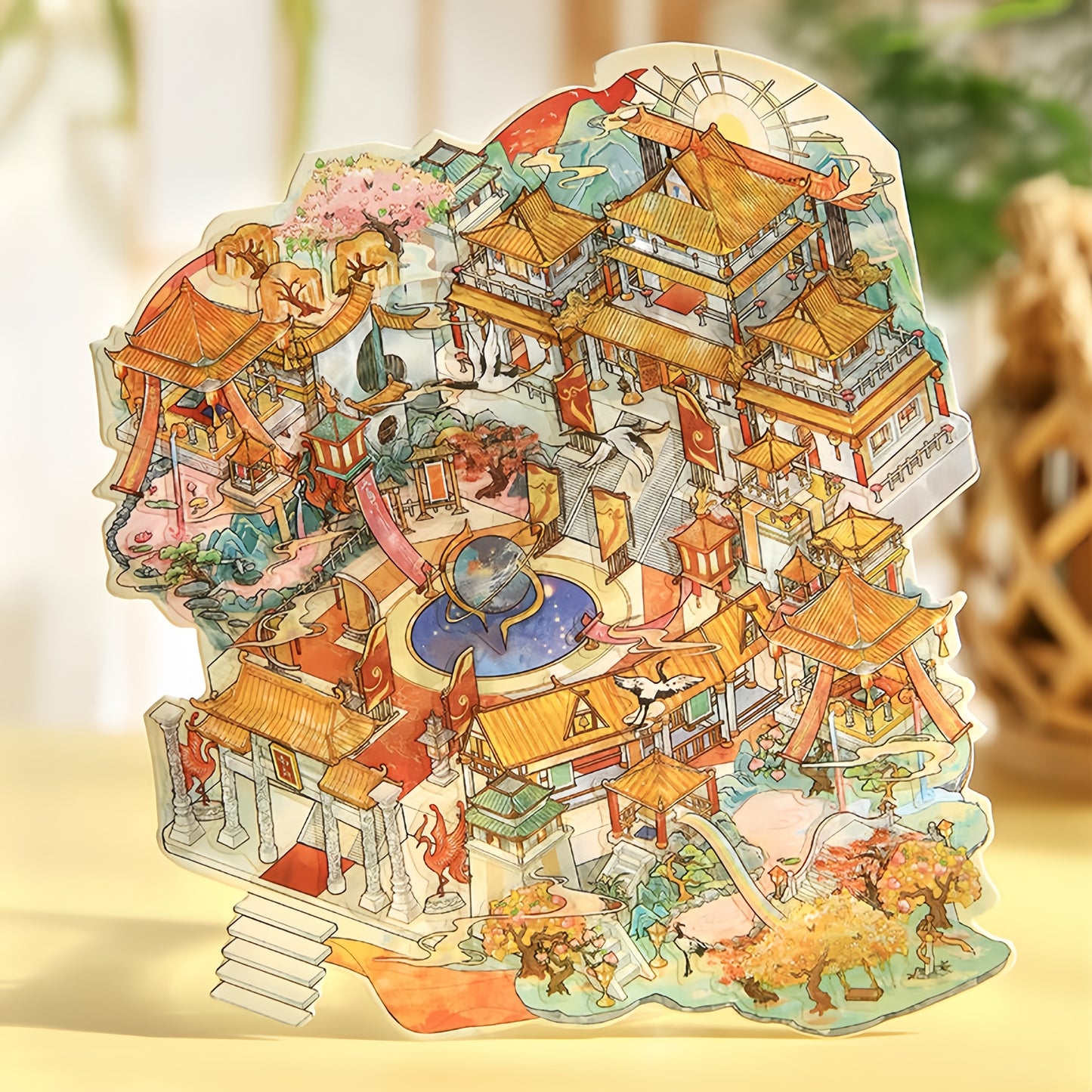 Mythical Oriental Series 3D Sticker | 2 Cute Miniature Scenes