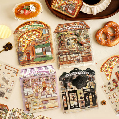 Corner Shop 3D Sticker | 4 Cute Miniature Scenes