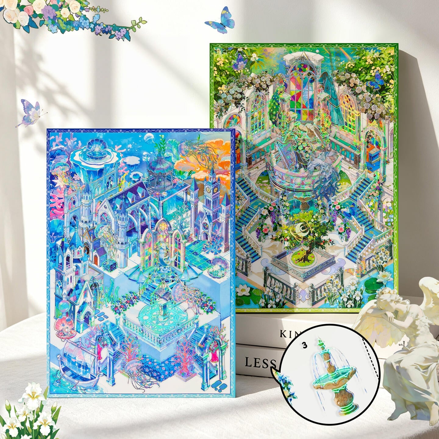 Mystic Fields 3D Sticker | 2 Cute Miniature Scenes