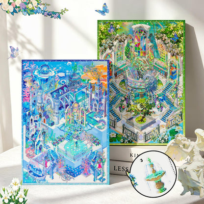 Mystic Fields 3D Sticker | 2 Cute Miniature Scenes