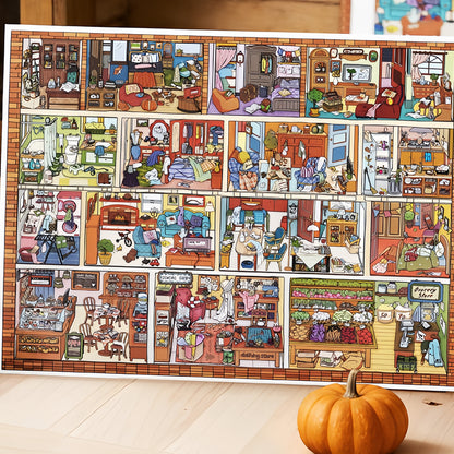 Pumpkin Apartment 3D Sticker