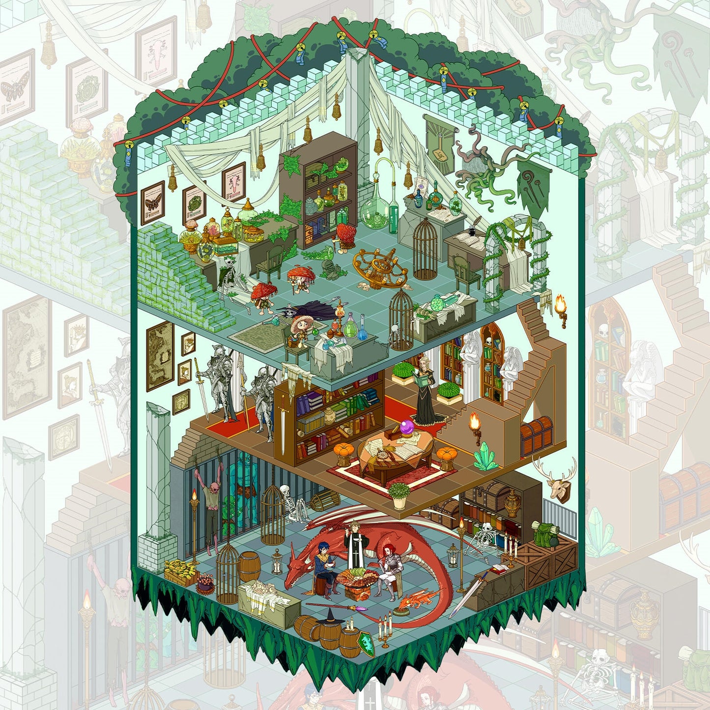 Under the Dungeon 3D Sticker