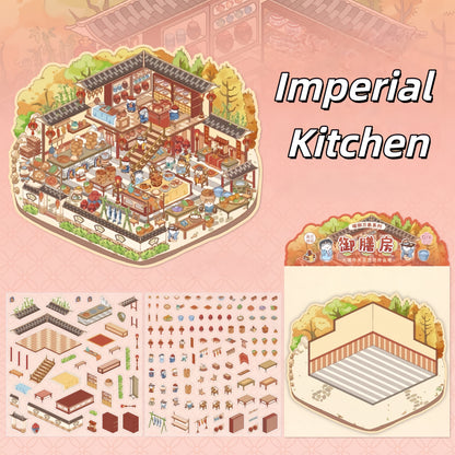 Realms of Serenity 3D Sticker | 4 Cute Miniature Scenes
