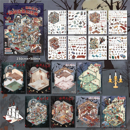 Horror Adventure 3D Sticker Book