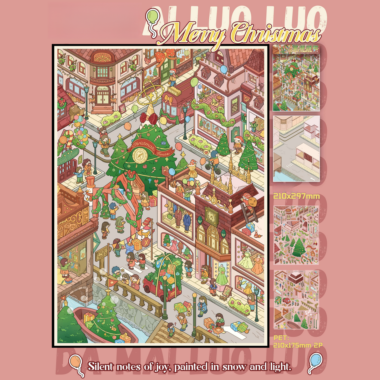 Festival Season 3D Sticker | 5 Cute Miniature Scenes
