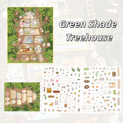 Dream Dwellings 3D Sticker | 4 Cute Miniature Scenes
