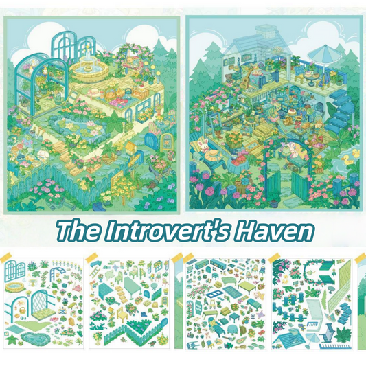 The Introvert's Haven 3D Sticker | 2 Cute Miniature Scenes