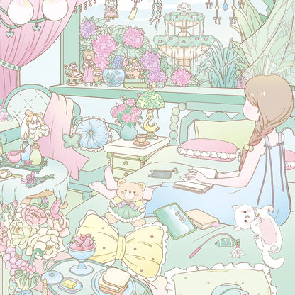 Dreamy Hues 3D Sticker | 2 Cute Miniature Scenes