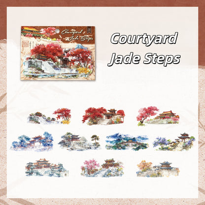 Cloud Court 3D Sticker | 6 Cute Miniature Scenes