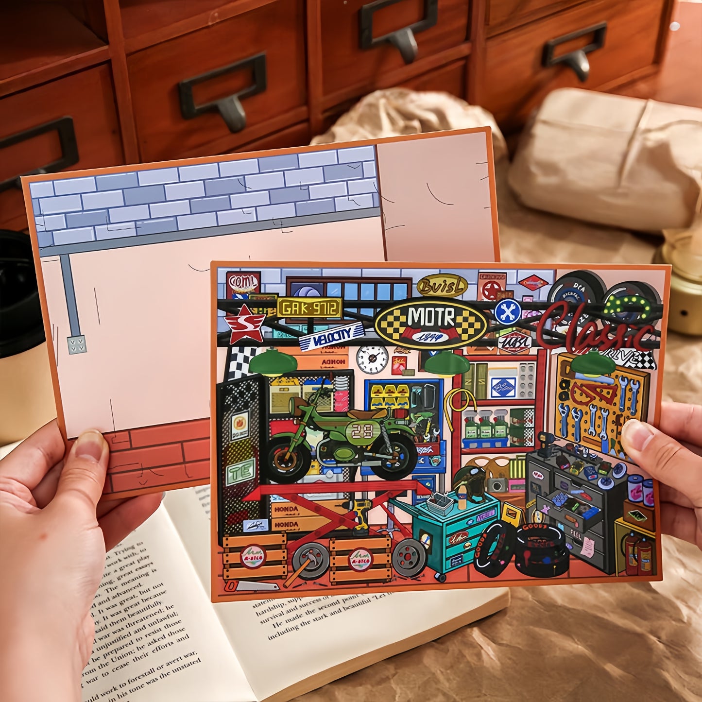 American Comic Style 3D Sticker | 3 Cute Miniature Scenes