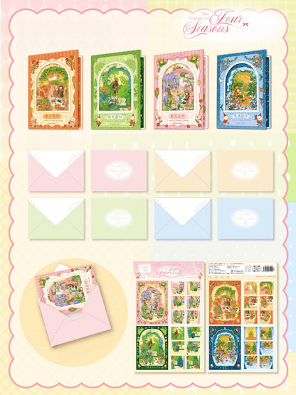 Garden of Four Seasons 3D Sticker | 4 Cute Miniature Scenes