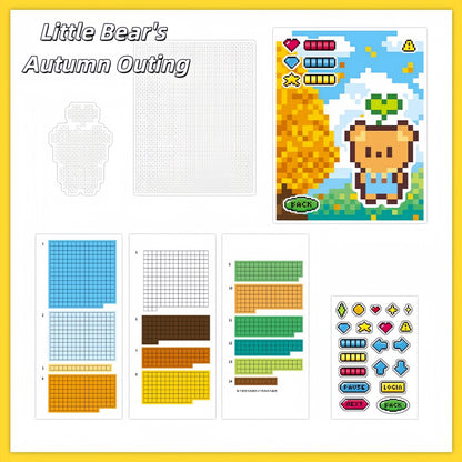 Pixel Bead 3D Sticker | 4 Cute Miniature Scene