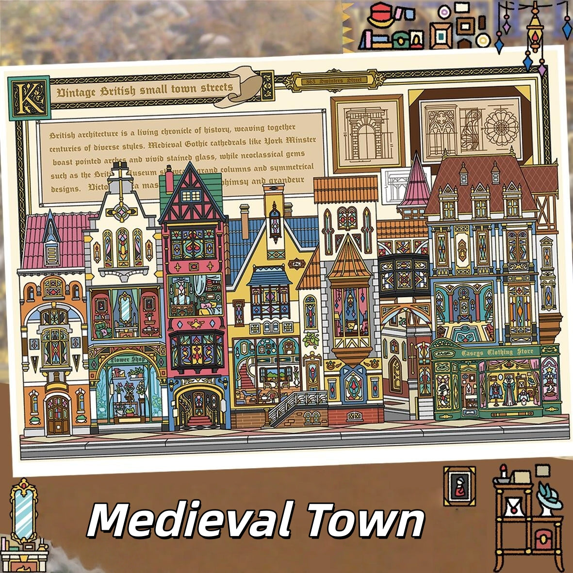 Medieval Revival 3D Sticker | 3 Cute Miniature Scenes