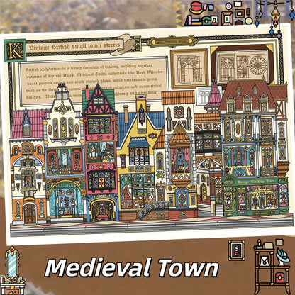 Medieval Revival 3D Sticker | 3 Cute Miniature Scenes