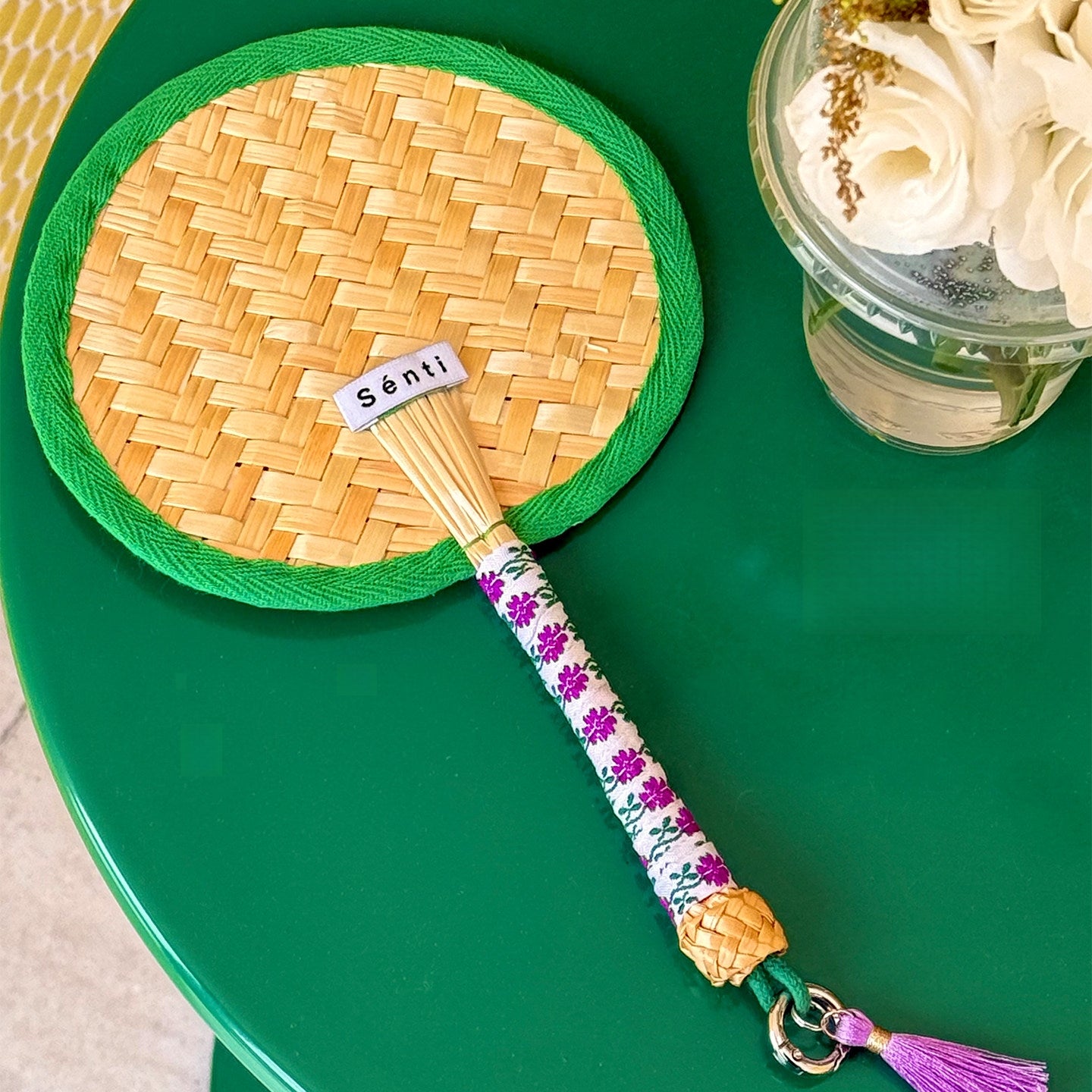 Saigon Lullaby Handwoven Palm Leaf Fan