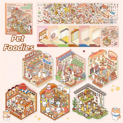 Paw's Shop 3D Sticker Book