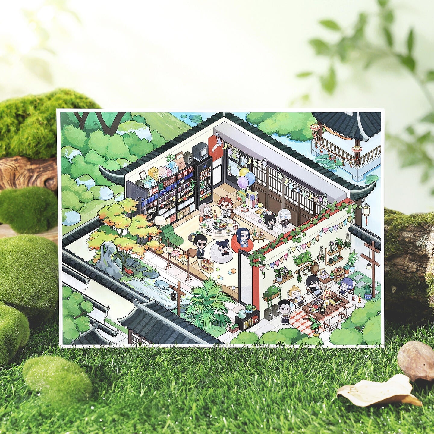 The Legend of Hei 3D Sticker | 2 Cute Miniature Scenes