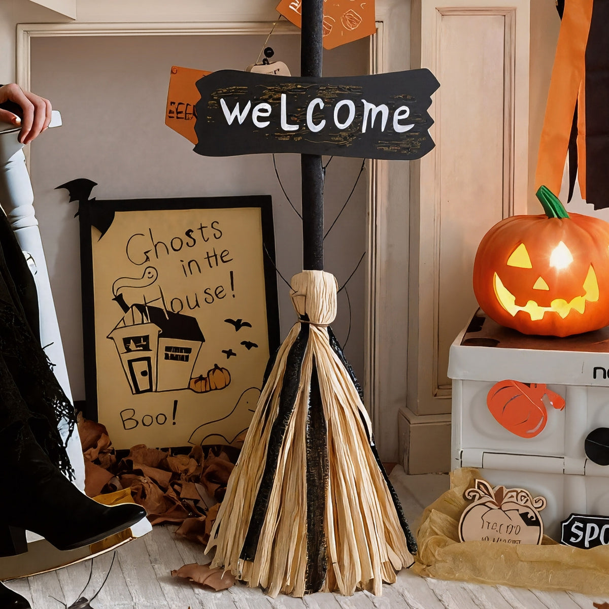 Halloween Witch's Broom Electric Toy