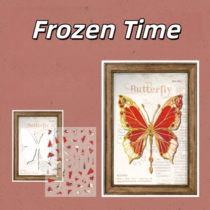 Exquisite Butterfly 3D Sticker | 4 Cute Miniature Scene