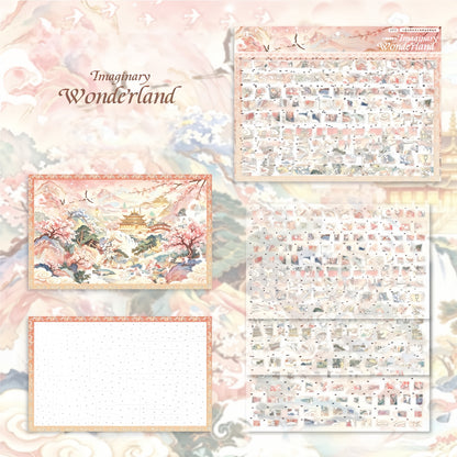 The Ninefold Celestial Palace Series 3D Sticker | 4 Cute Miniature Scenes