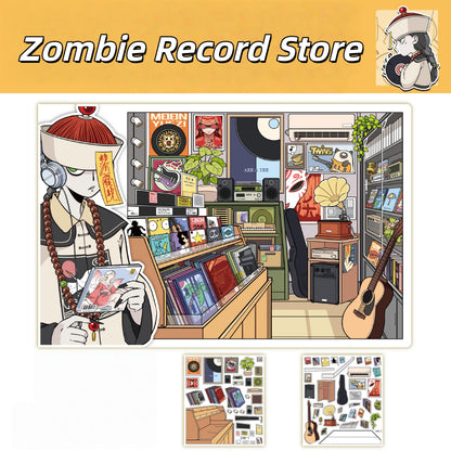 Spooky Corners 3D Sticker | 4 Cute Miniature Scenes