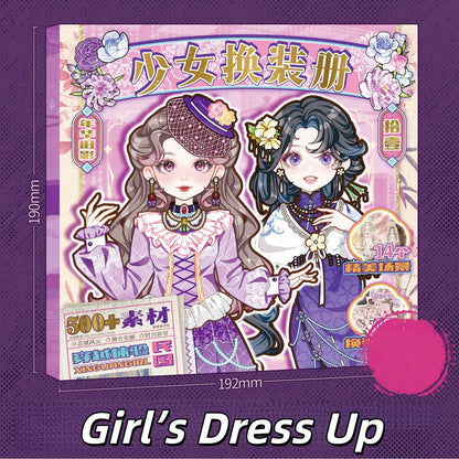 Girl’s Dress Up 3D Sticker Book