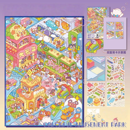 Wonderland 3D Sticker | 2 Cute Miniature Scenes