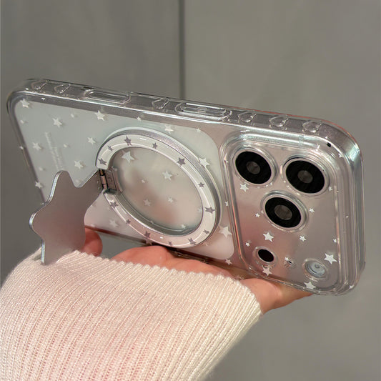 Simple Star Magnetic Stand Acrylic Phone Case