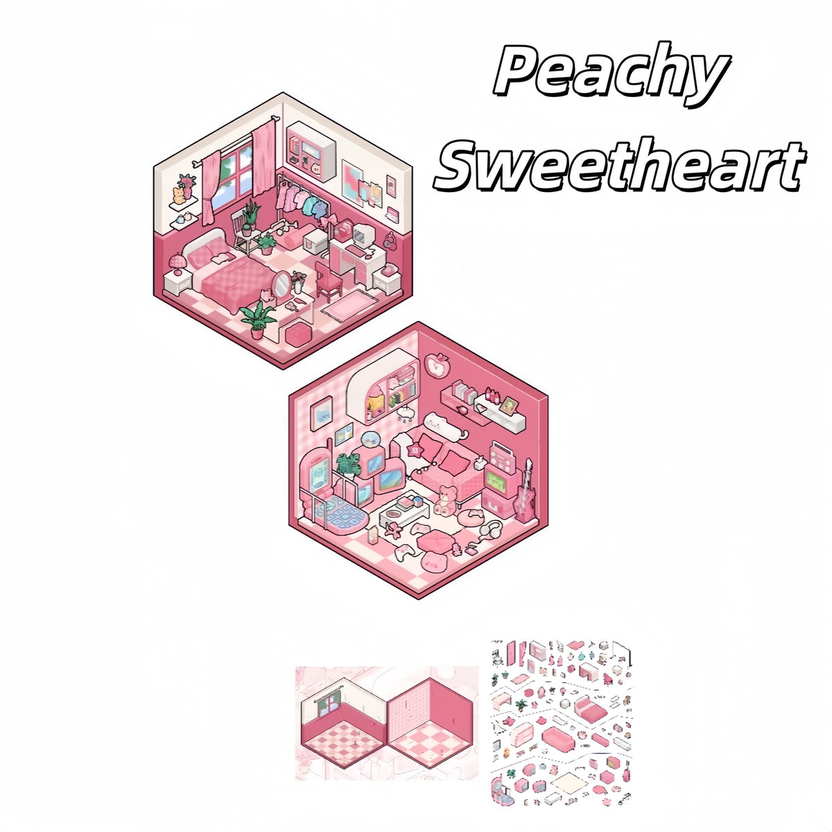 Colorful Series 3D Sticker | 5 Cute Miniature Scenes