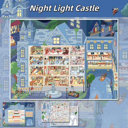 Cozy World 3D Sticker | 4 Cute Miniature Scenes