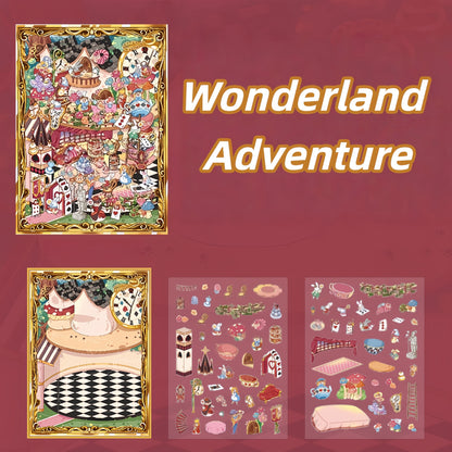 Framed Fairy Tales 3D Sticker | 4 Cute Miniature Scenes