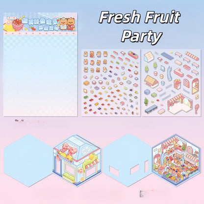 A Taste of Dream 3D Sticker | 4 Cute Miniature Scenes