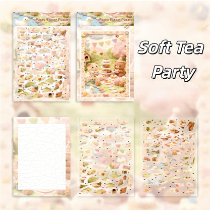 Fuzzy Bazaar Puzzle 3D Sticker | 3 Cute Miniature Scenes