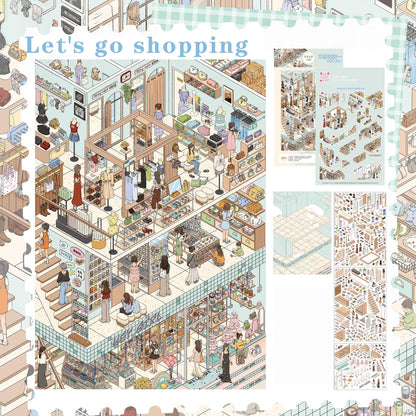 Together Time 3D Sticker | 4 Cute Miniature Scenes