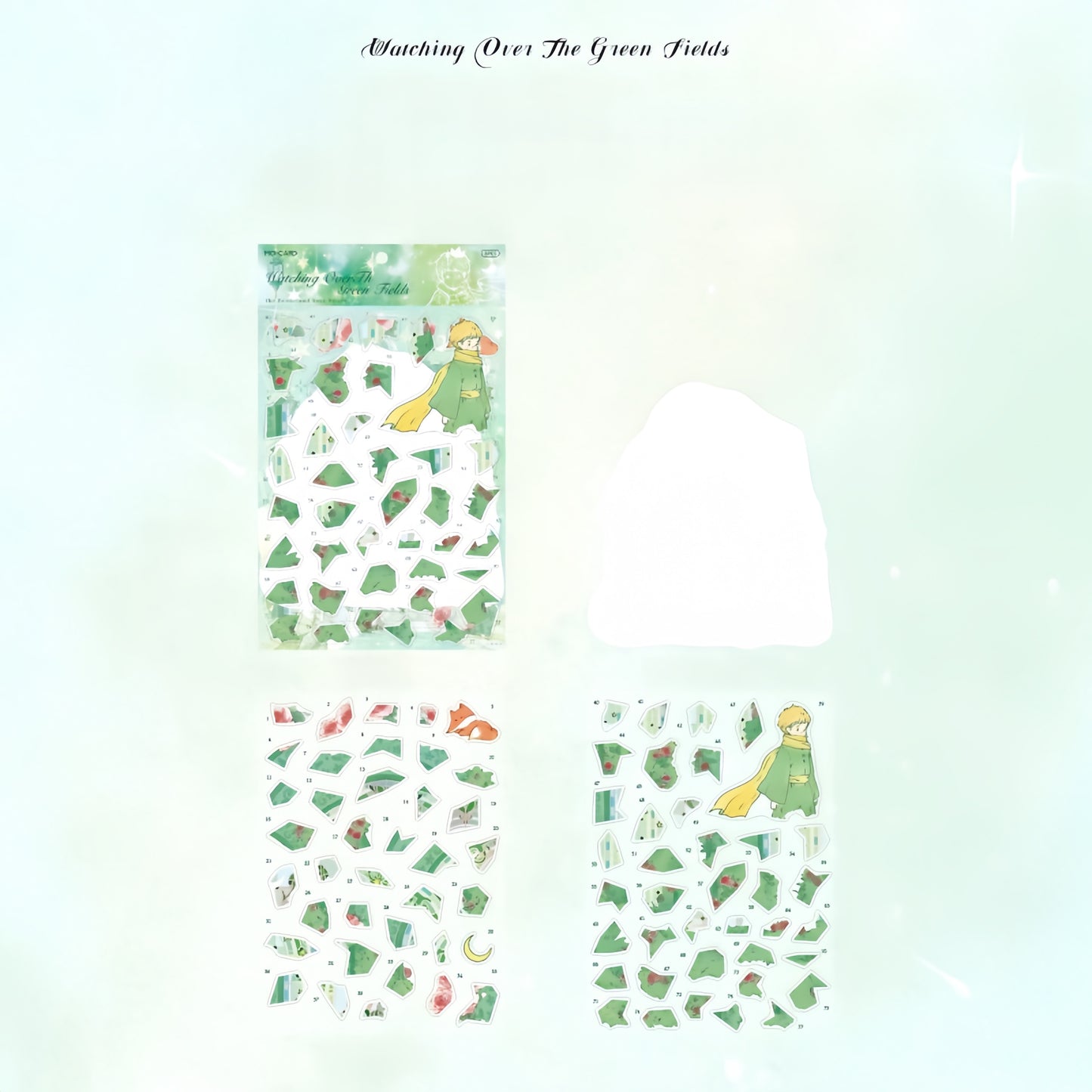 Prince and Rose 3D Sticker | 4 Cute Miniature Scenes