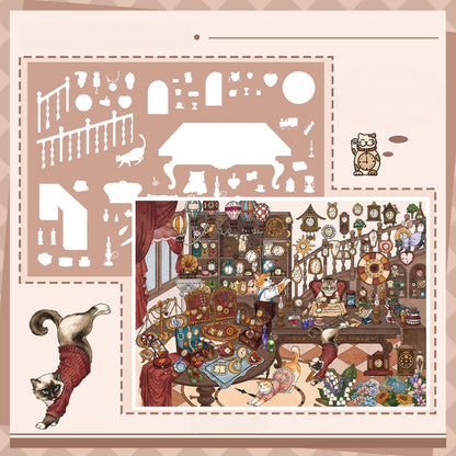 Paw Store 3D Sticker | 2 Cute Miniature Scenes