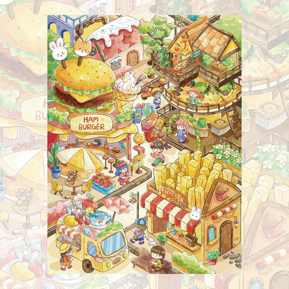 Gourmet Town 3D Sticker