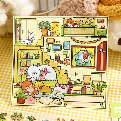 A Tail of Wonder 3D Sticker | 2 Cute Miniature Scenes