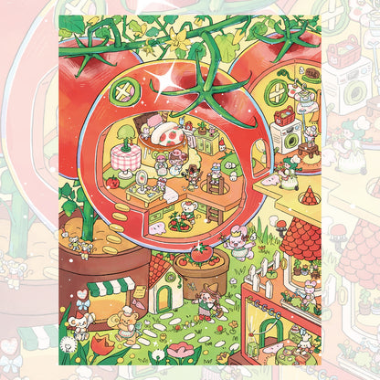 Tomato House 3D Sticker
