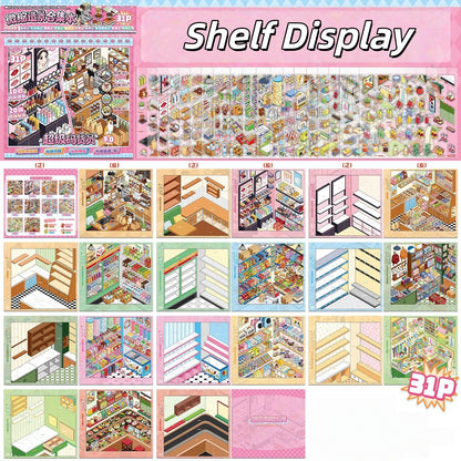 Shelf Display 3D Sticker Book