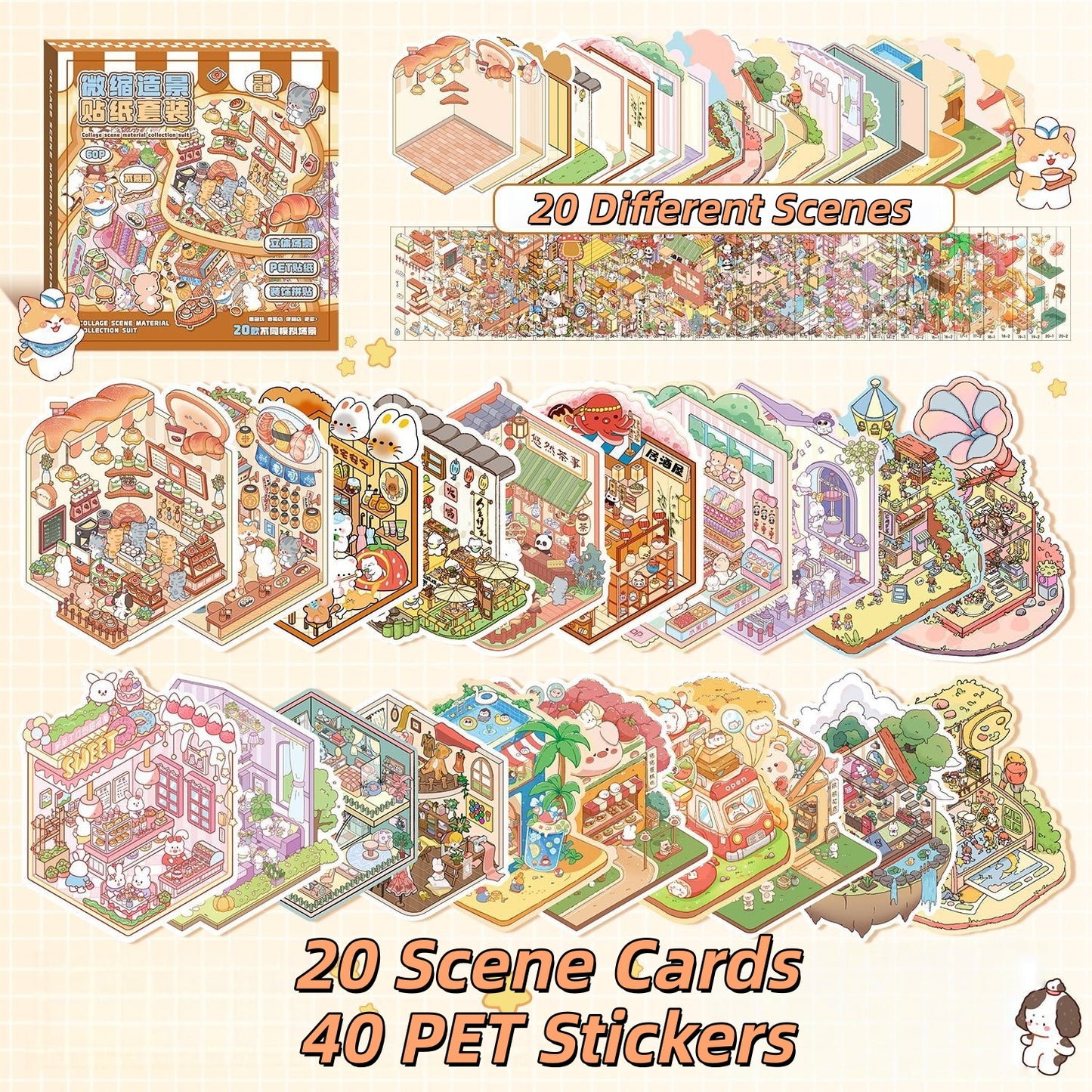 Dream Cottage 3D Sticker Book