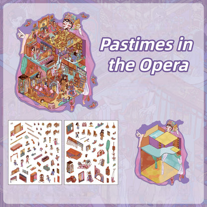 Endless Grotesque 3D Sticker | 4 Cute Miniature Scenes