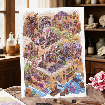 Echoes of the Unseen 3D Sticker | 2 Cute Miniature Scenes