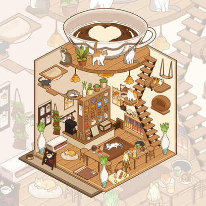 Latte Meow 3D Sticker