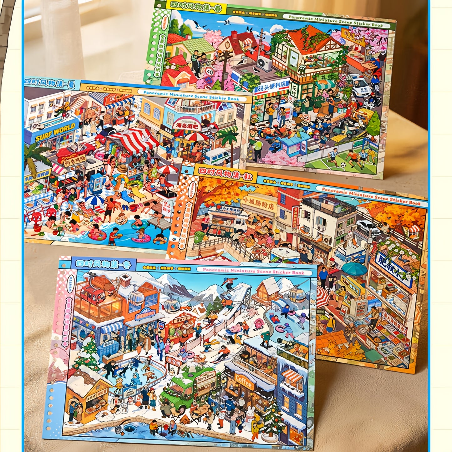 Seasonal Scenes 3D Sticker Book